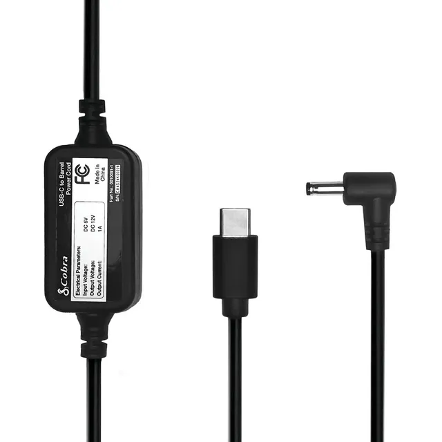 cobra-power-cord-usb-c-to-barrel-connector-0010091-1-for-cobra-radar-detectors-3 image 1