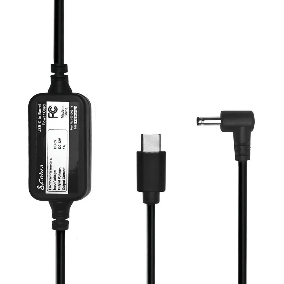 cobra-power-cord-usb-c-to-barrel-connector-0010091-1-for-cobra-radar-detectors-3 image 1