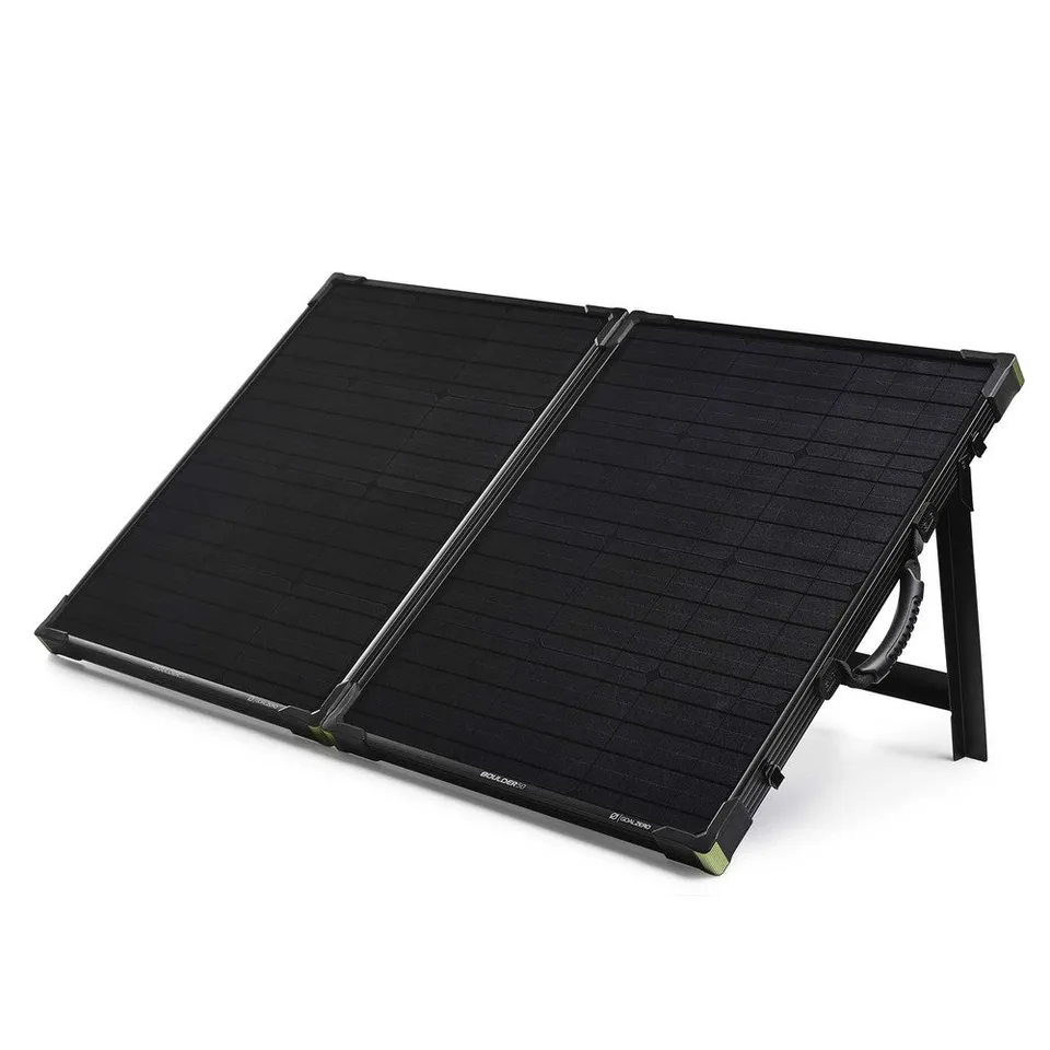 goal-zero-boulder-100-briefcase-100w-solar-panel-open-box-with-tempered-glass-al image 1