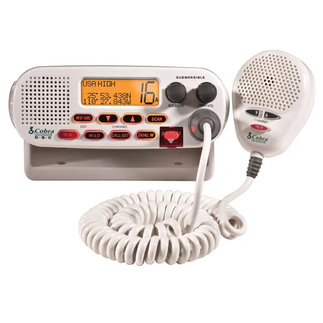 cobra-mrf45d-fixed-mount-dsc-vhf-marine-radio-with-noaa-weather-instant-channel- image 1