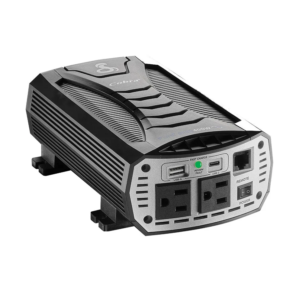 cobra-pure-sine-400w-power-inverter-with-usb-a-and-usb-c-fast-charge image 1