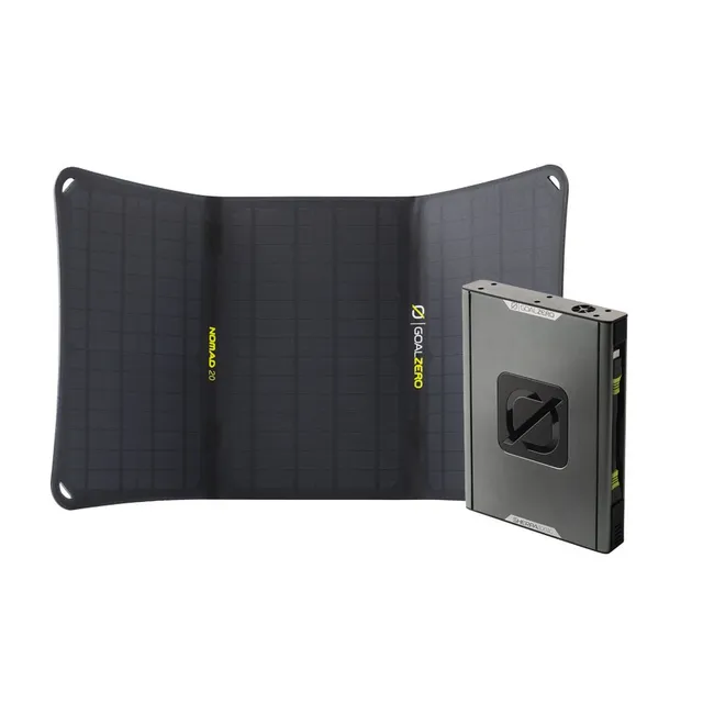 goal-zero-sherpa-100ac-nomad-20-travel-solar-kit-95wh-airline-approved-power-ban image 1