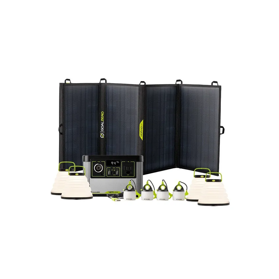 goal-zero-yeti-200x-nomad-50-solar-panel-lights-backyard-and-camping-power-kit image 1