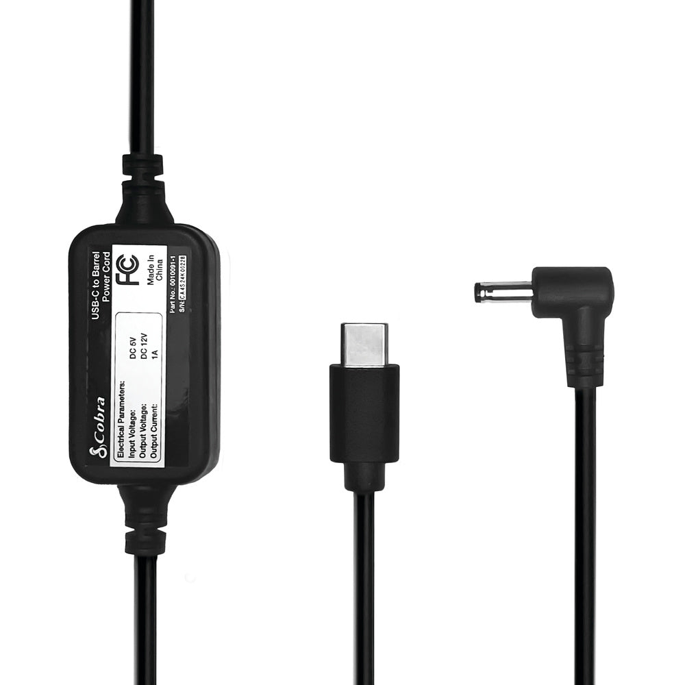 cobra-power-cord-usb-c-to-barrel-connector-0010091-1-for-cobra-radar-detectors-3 image 1