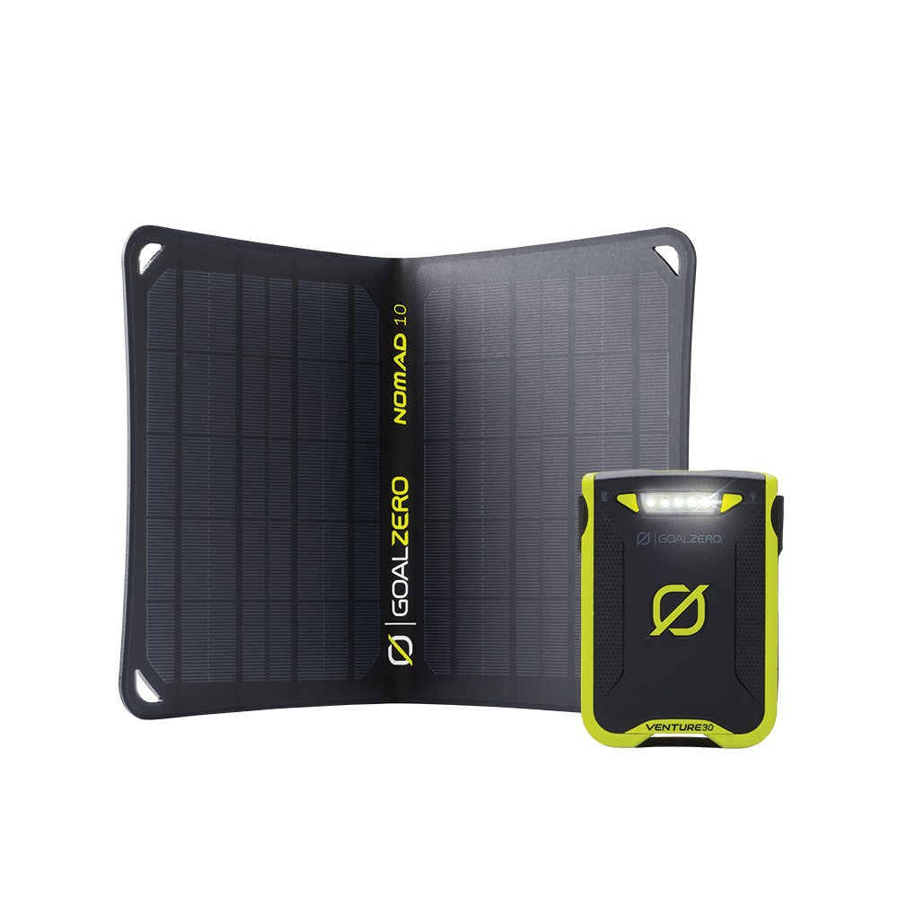 goal-zero-nomad-10-solar-panel-venture-30-power-bank-solar-charging-kit image 1