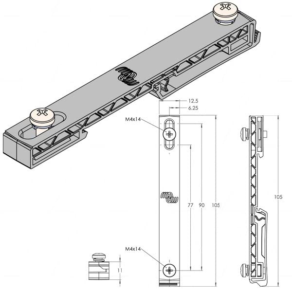 victron-energy-din35-adapter-large-for-din-rail-mounting-compatible-with-cerbo-g image 3