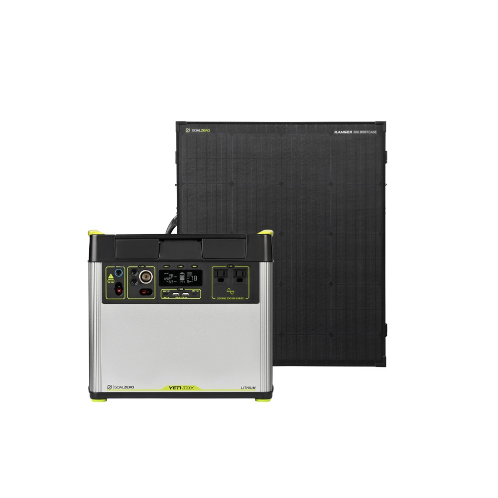 goal-zero-yeti-3000x-ranger-300-briefcase-solar-generator-kit image 1