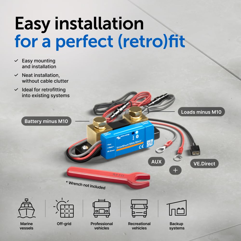 victron-energy-smartshunt-ip65-500a-bluetooth-battery-monitor-6-5-70v-waterproof image 6