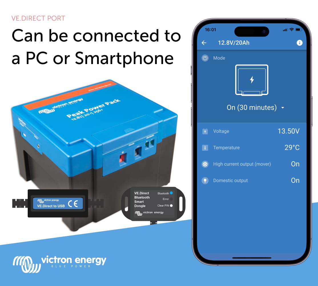 victron-energy-peak-power-pack-12-8v-20ah-256wh-lifepo4-battery-pack-for-caravan image 2