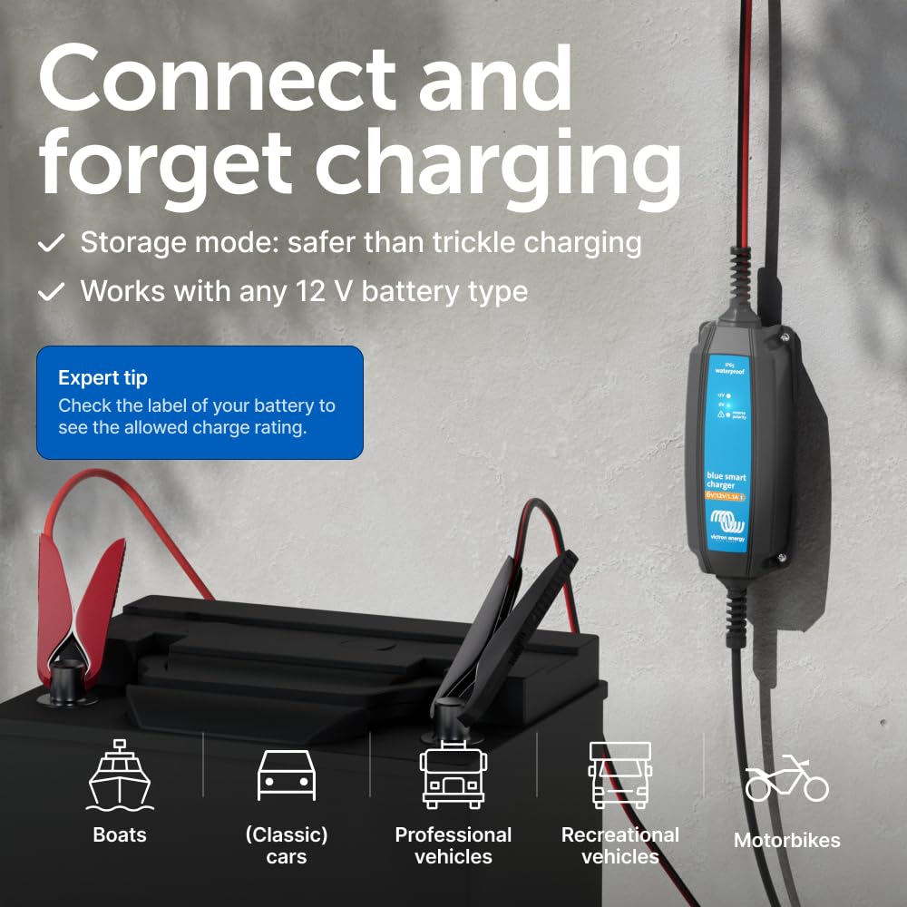 victron-energy-blue-smart-ip65-6v-12v-1-1a-waterproof-trickle-battery-charger-wi image 4