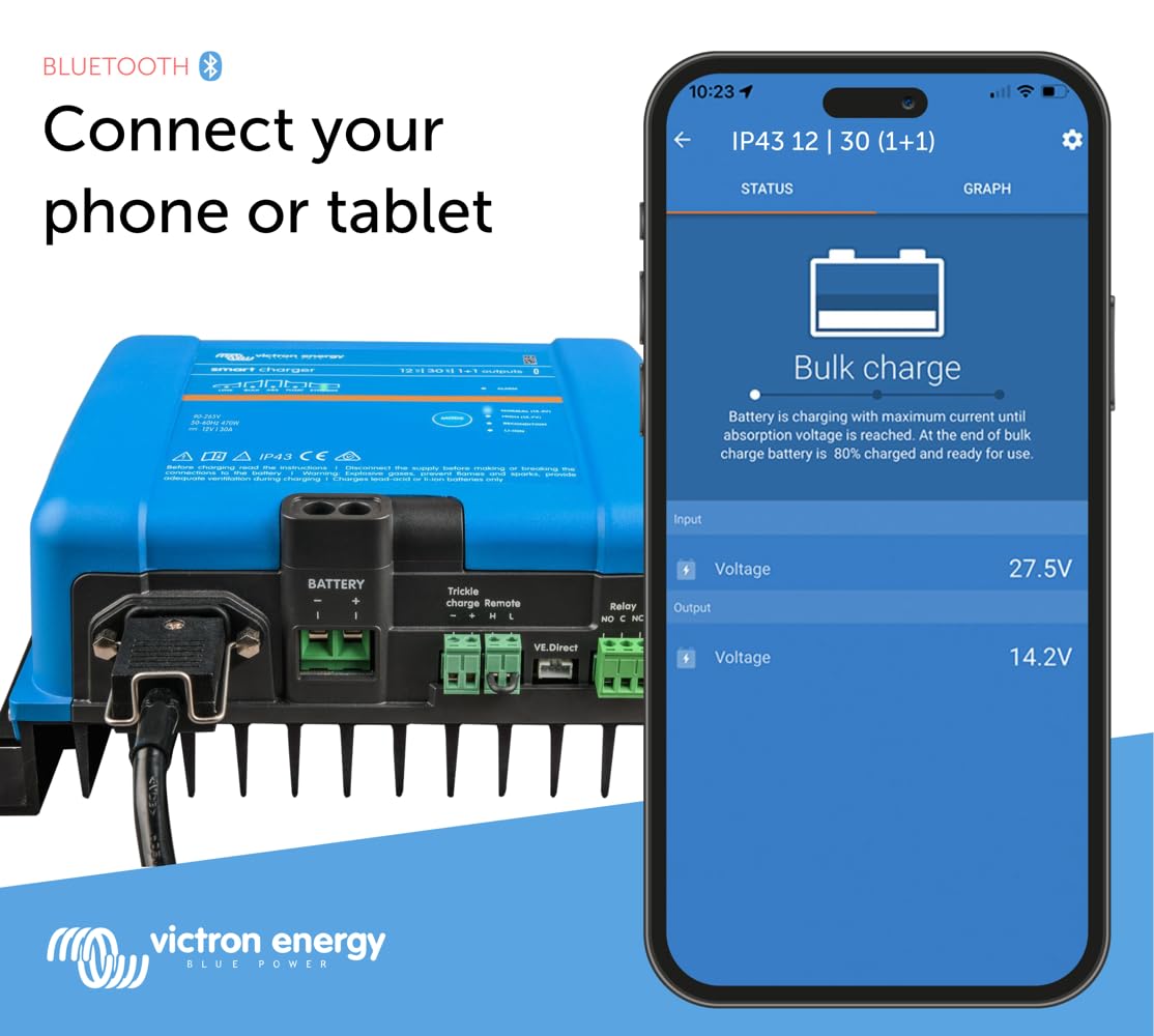 victron-energy-smart-ip43-12v-50a-1-1-output-battery-charger-120-240vac-bluetoot image 2