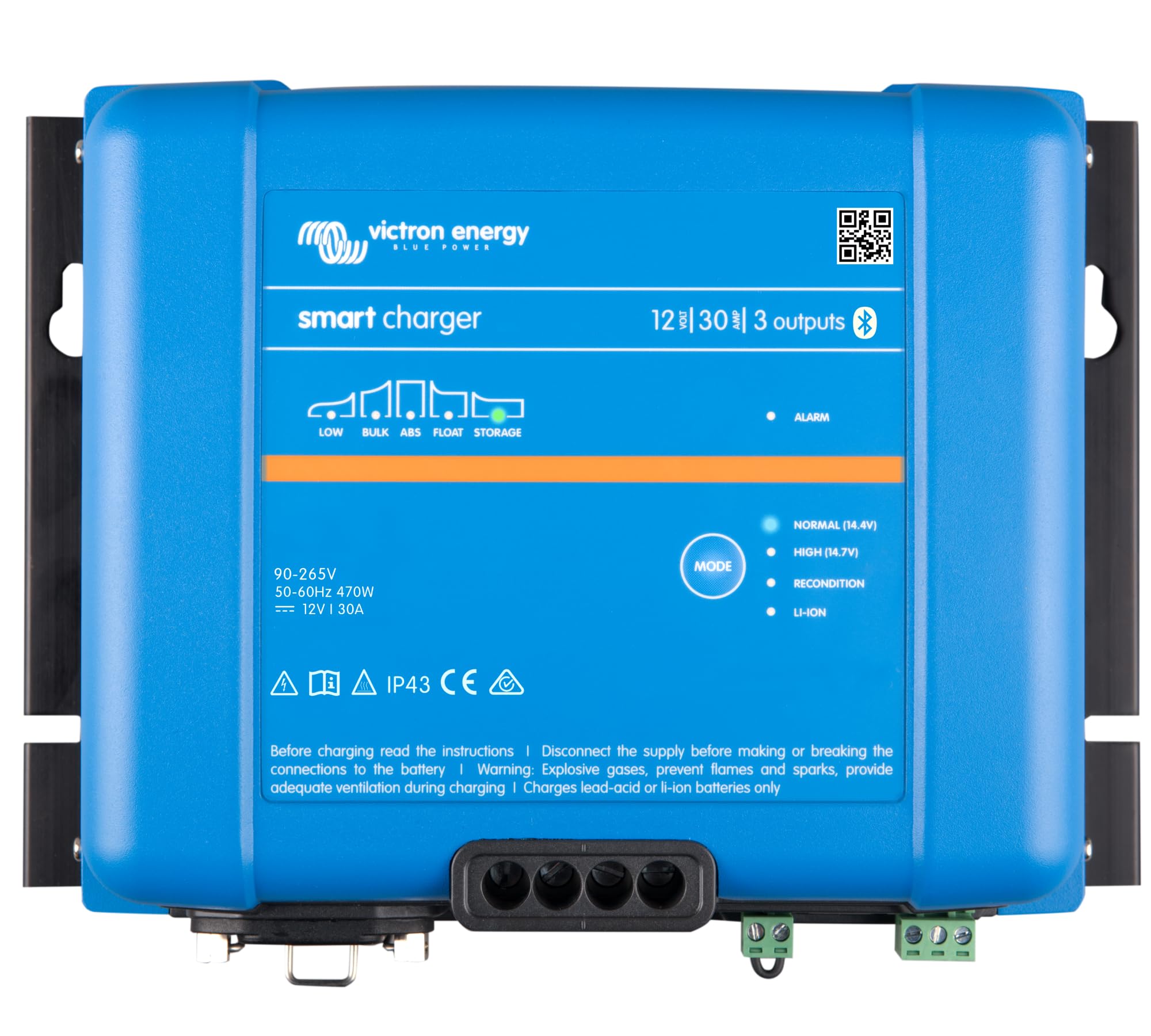 victron-energy-smart-ip43-12v-30a-3-output-battery-charger-with-bluetooth-120-24 image 1