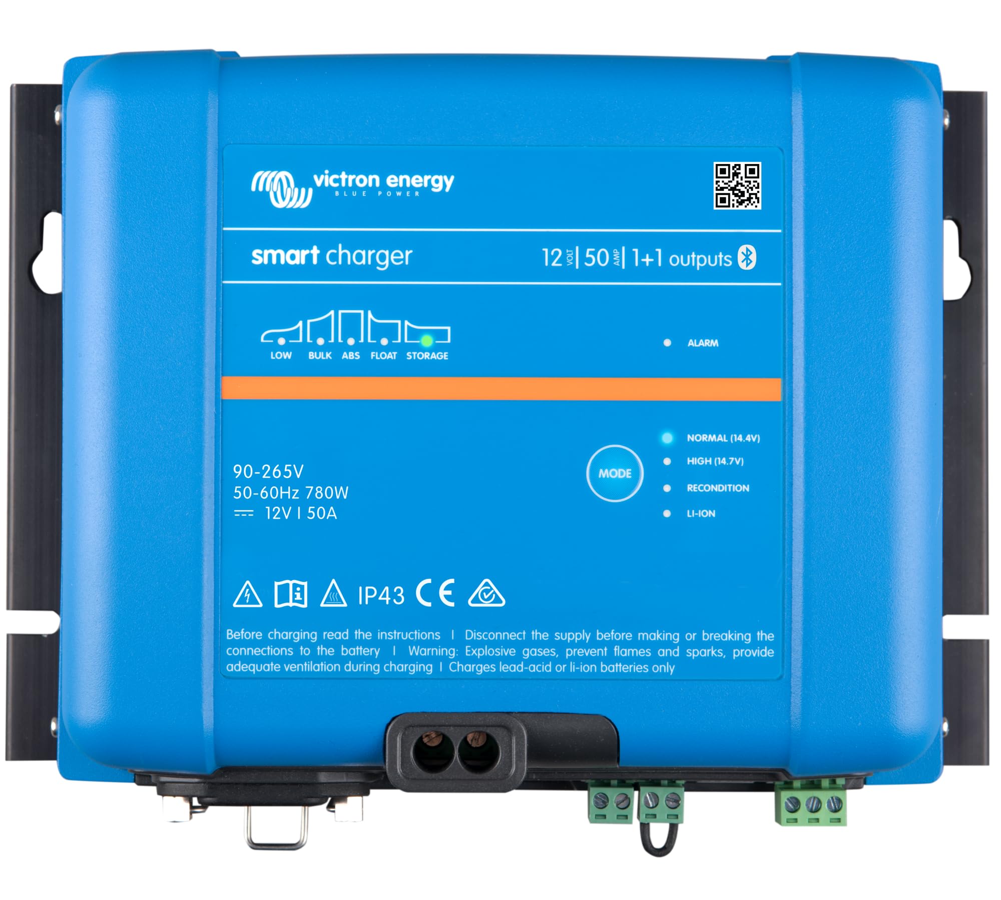 victron-energy-smart-ip43-12v-50a-1-1-output-battery-charger-120-240vac-bluetoot image 1