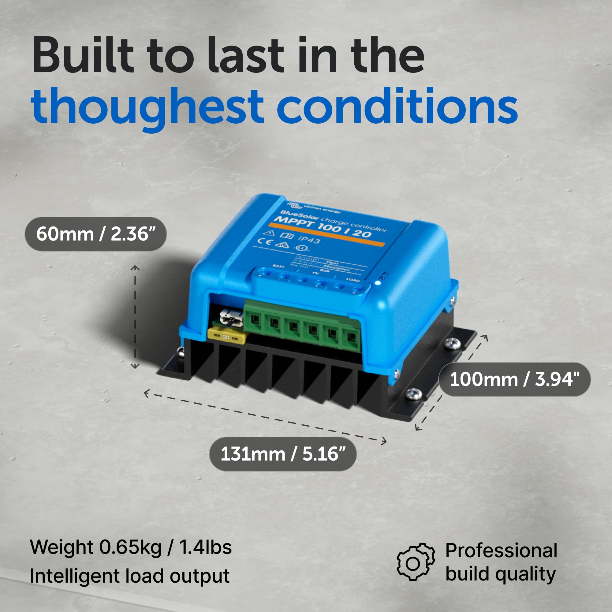 victron-energy-bluesolar-mppt-solar-charge-controller-100v-20a-48v-with-ultra-fa image 3