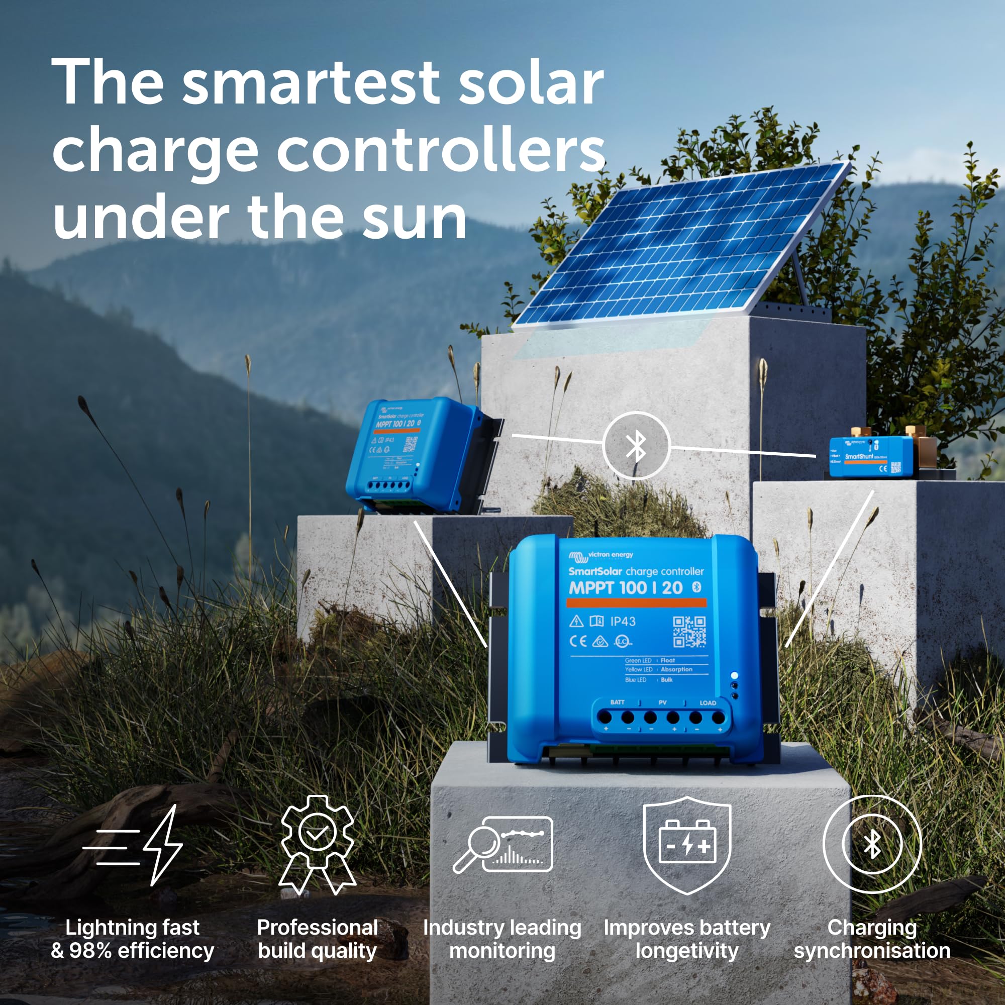 victron-energy-smartsolar-mppt-100-20-48v-solar-charge-controller-100v-pv-input- image 2