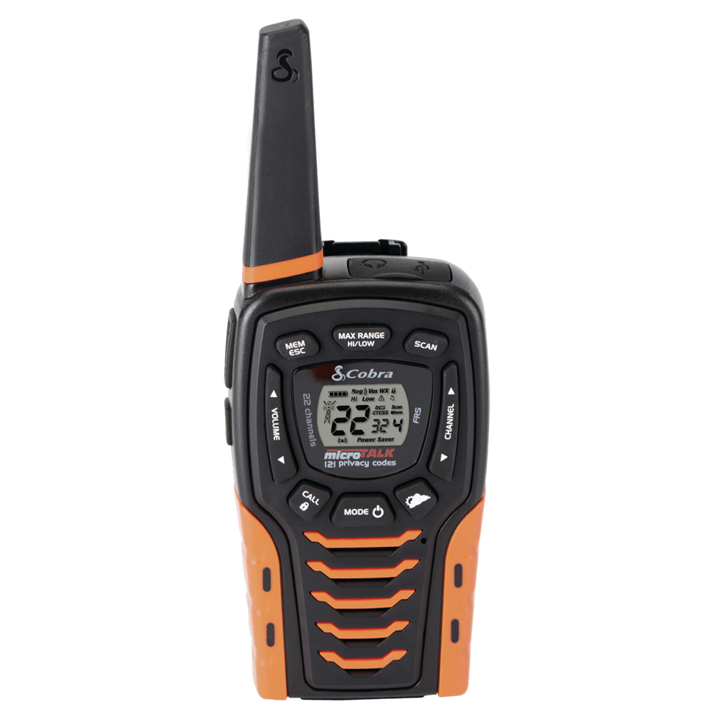 cobra-acxt645-walkie-talkie-two-way-radio-35-mile-range-ipx4-splashproof-recharg image 1