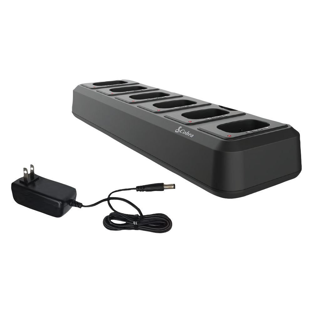 cobra-px-6-way-charging-dock-with-power-adapter-for-px650-series-and-trailblazer image 1