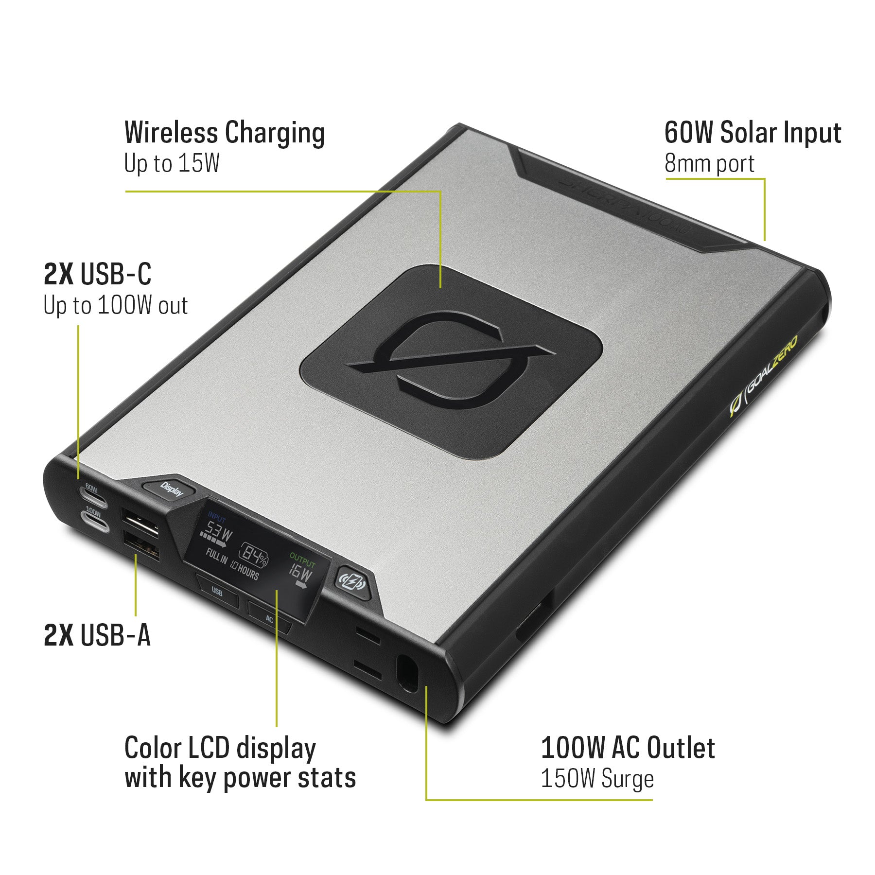 goal-zero-sherpa-100ac-new-95wh-airline-approved-power-bank-with-ac-inverter-60w image 2