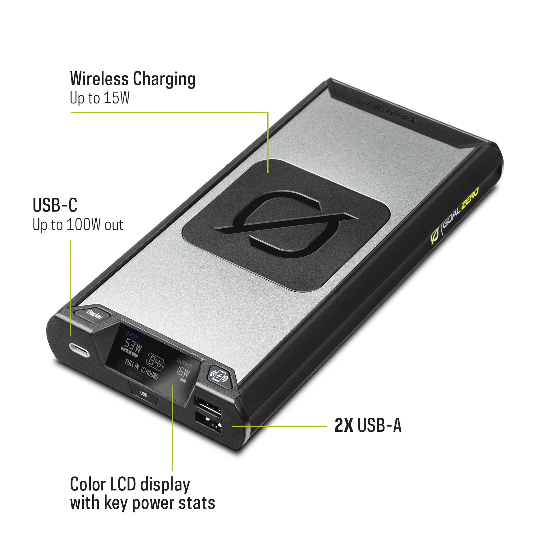 goal-zero-sherpa-100pd-new-95wh-airline-approved-power-bank-60w-usb-c-in-100w-ou image 2