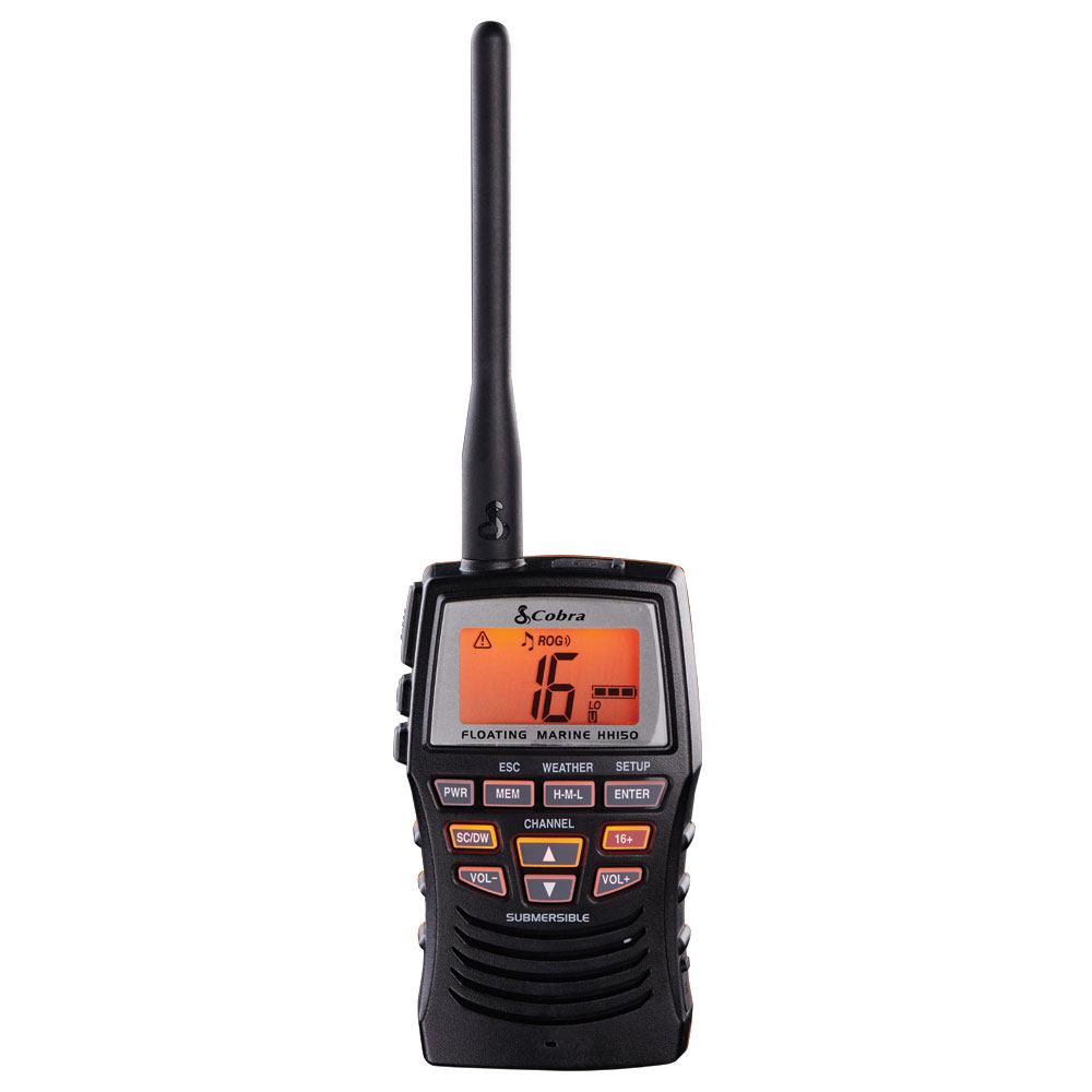 cobra-mr-hh150-flt-floating-handheld-vhf-marine-radio-with-weather-alerts-and-la image 1