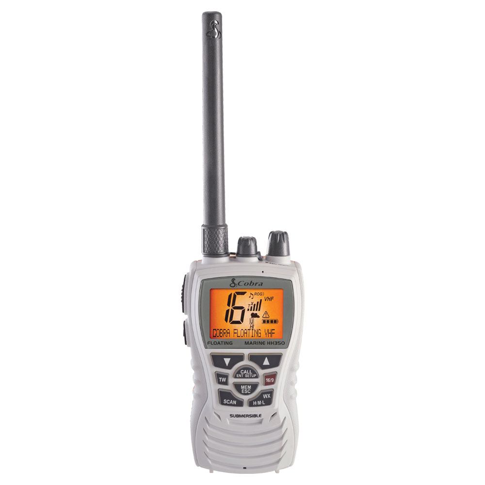 cobra-mr-hh350-flt-floating-6-watt-handheld-vhf-marine-radio-with-burp-and-noaa- image 1
