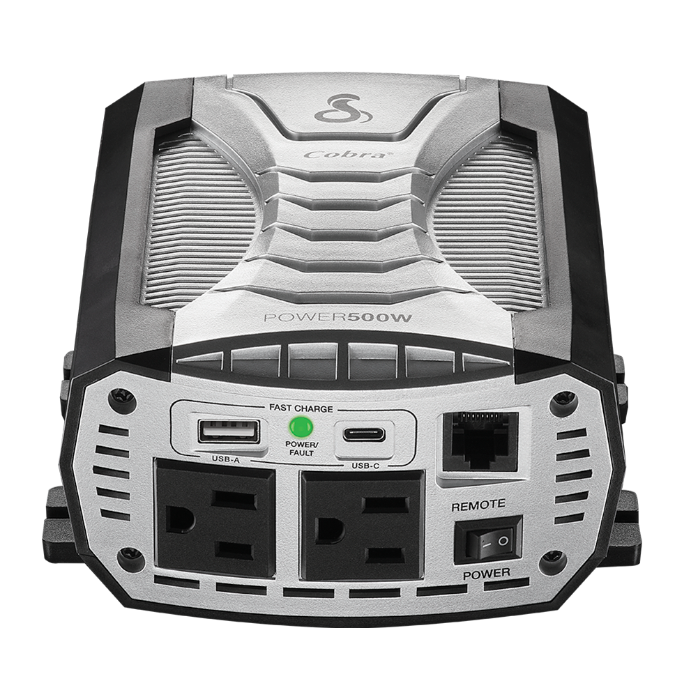 cobra-power-500w-power-inverter-with-fast-charge-usb-a-usb-c-and-2-gfci-ac-outle image 6