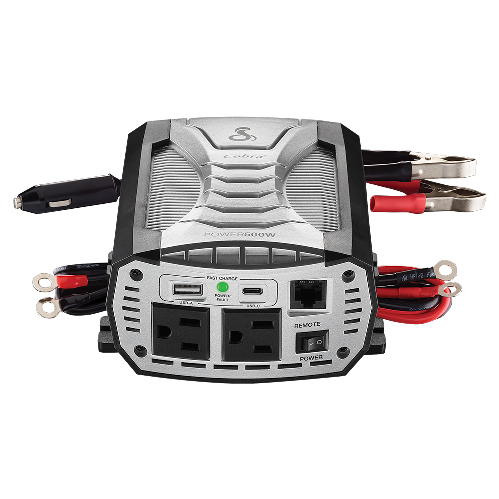 cobra-power-500w-power-inverter-with-fast-charge-usb-a-usb-c-and-2-gfci-ac-outle image 5